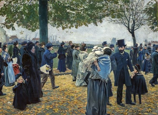 The Parade Oil Painting by Franz (Bernard) Gailliard