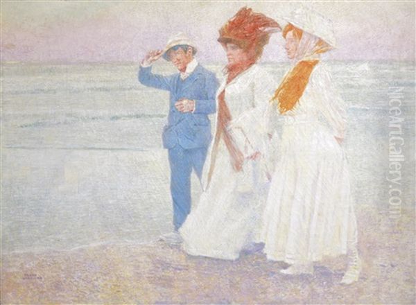 Notes Blanches Sur La Mer Oil Painting by Franz (Bernard) Gailliard