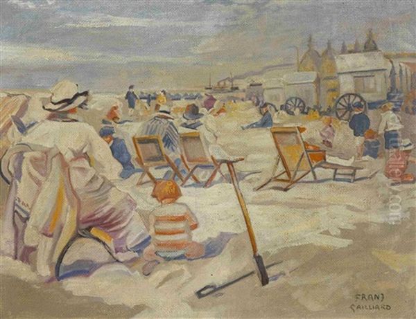 Strandszene Oil Painting by Franz (Bernard) Gailliard