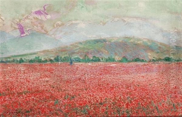 Paysage Au Coquelicots by Franz (Bernard) Gailliard