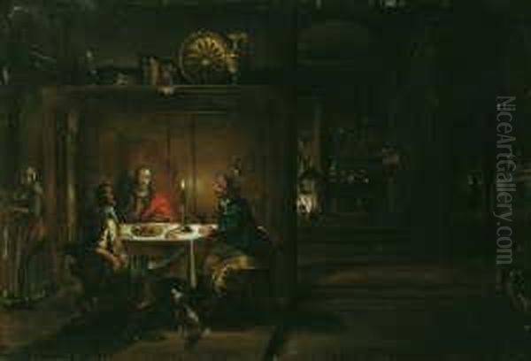 Das Emmausmahl. Oil Painting by Wolffgang Avemann