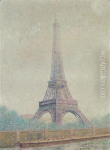 The Eiffel Tower Oil Painting by Franz (Bernard) Gailliard