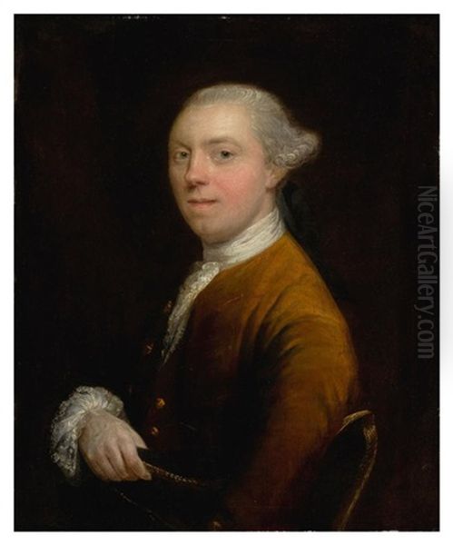 Portrait Of Captain Sharpe, Half Length Oil Painting by Thomas Gainsborough