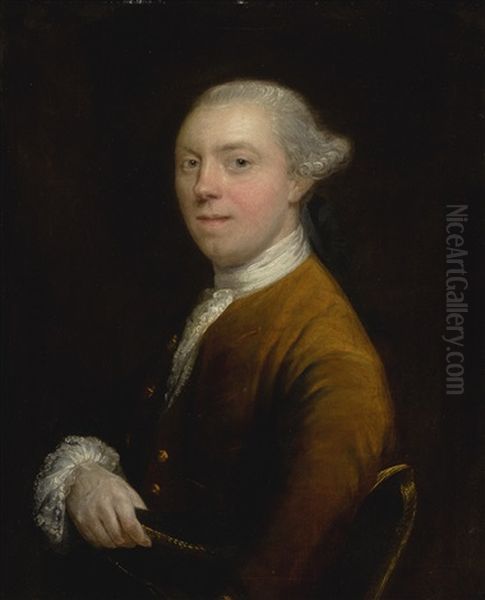 Portrait Of Captain Sharpe, Half Length Oil Painting by Thomas Gainsborough