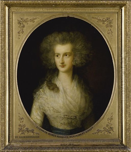 Portrait Of Elizabeth Bowes, Mrs. Croft Oil Painting by Thomas Gainsborough