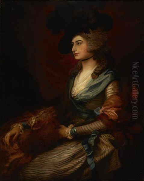 Mrs. Sarah Siddons Oil Painting by Thomas Gainsborough