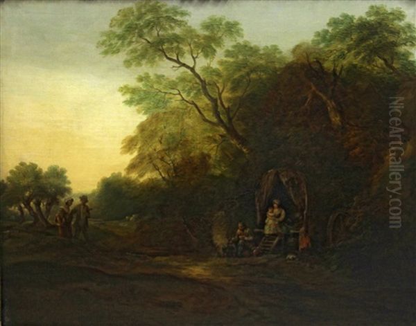 A Gypsy Encampment Oil Painting by Thomas Gainsborough