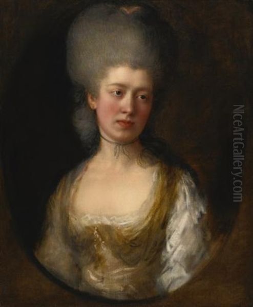 Portrait Of Lady Catherine Ponsonby, Duchess Of St. Albans Oil Painting by Thomas Gainsborough