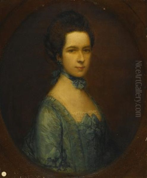 Portrait Of Miss Eleanor Hobson Oil Painting by Thomas Gainsborough