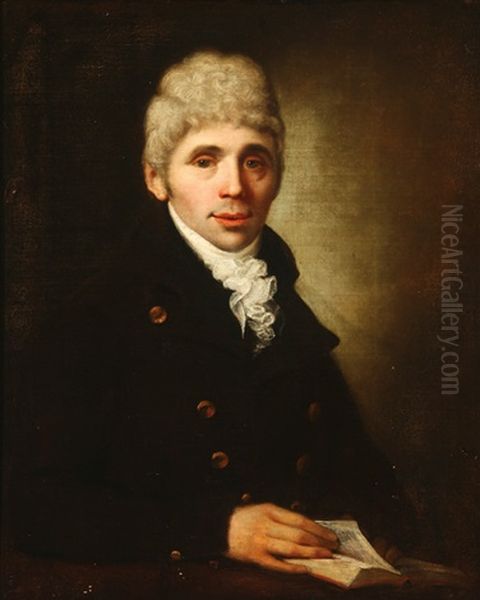 Portrait Of A Gentleman Holding A Book Oil Painting by Thomas Gainsborough