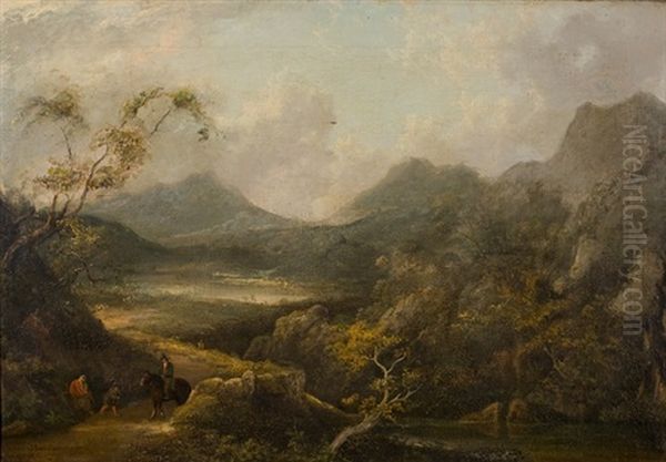 Seelandschaft Mit Figuren- Und Tierstaffage Oil Painting by Thomas Gainsborough