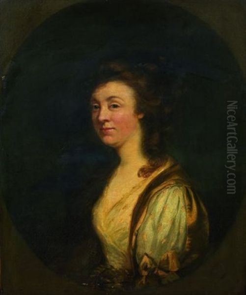 Portrait De Femme A Vue Ovale Oil Painting by Thomas Gainsborough