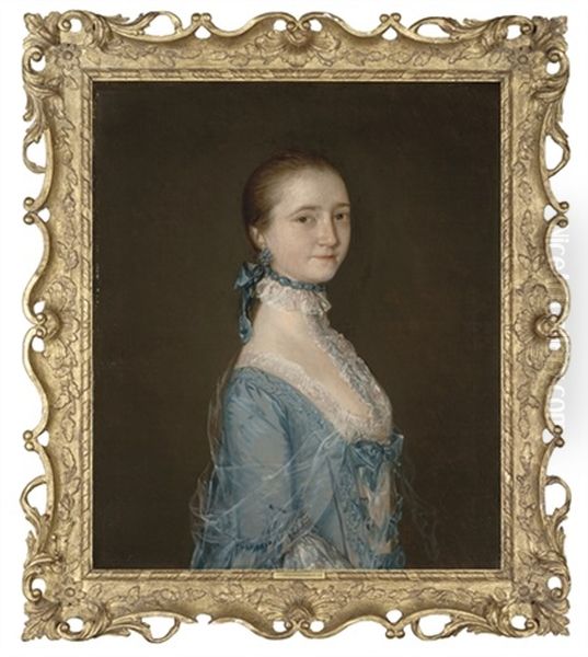 Portait Of Elizabeth, Wife Of Richard Colvile (1737-1784) Oil Painting by Thomas Gainsborough