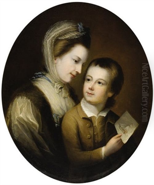 Portrait Of Elizabeth Honywood And Her Son Philip Oil Painting by Thomas Gainsborough