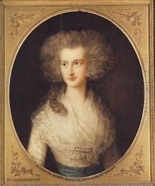 Portrait Of Elizabeth Bowes, Mrs. Croft Oil Painting by Thomas Gainsborough