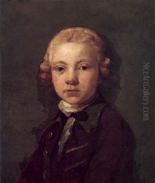 Portrait Of A Boy Wearing A Brown Coat Oil Painting by Thomas Gainsborough