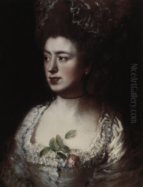 Portrait Of Mrs. Mary Gainsborough, The Artist's Daughter... Oil Painting by Thomas Gainsborough