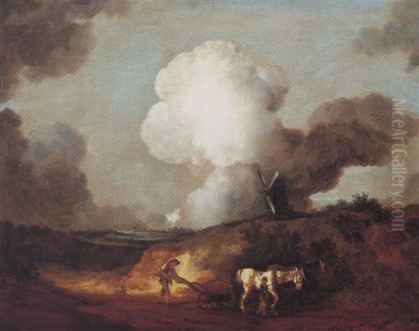 The Suffolk Plough Oil Painting by Thomas Gainsborough