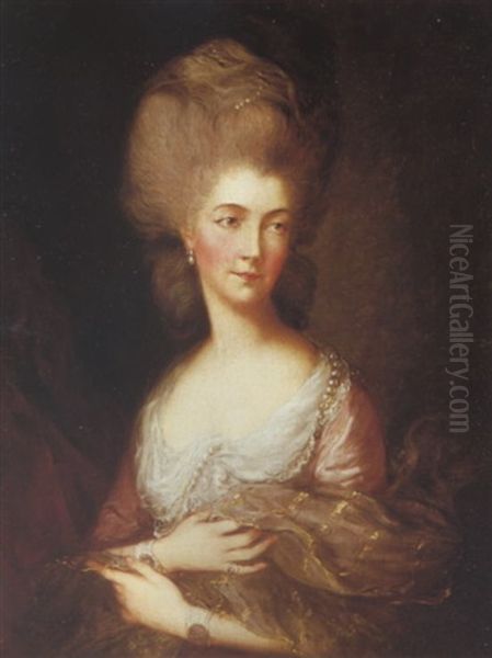 Portrait Of Mrs Horton, Nee Miss Luttrell, (1743-1808),  Later Duchess Of Cumberland Oil Painting by Thomas Gainsborough