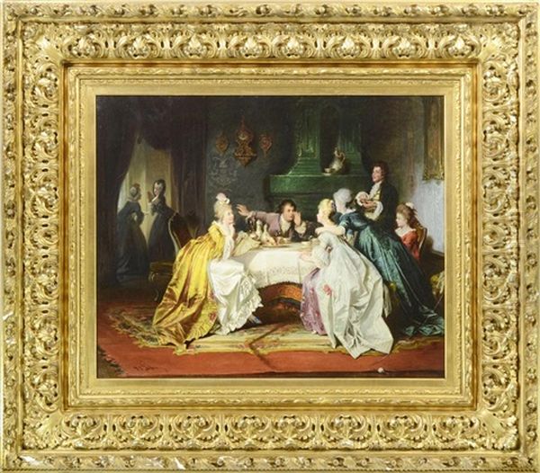 Noble Society Oil Painting by Jakob Emanuel Gaisser