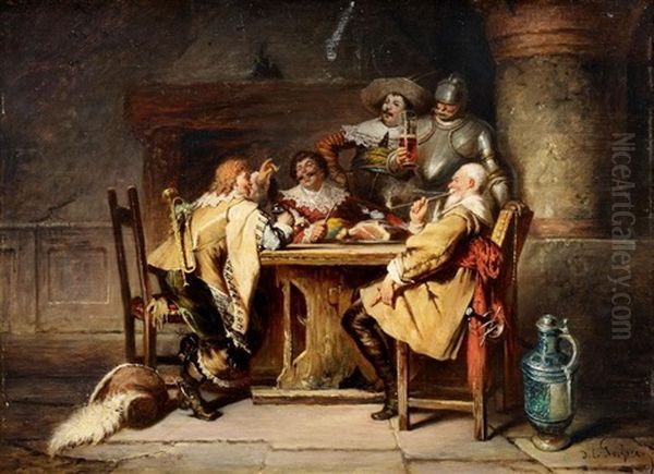 Musketiere Oil Painting by Jakob Emanuel Gaisser