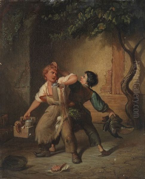 Die Rache Oil Painting by Jakob Emanuel Gaisser