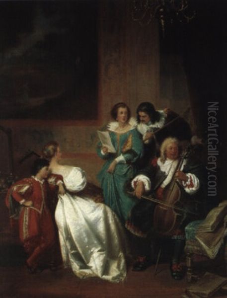 Kammermusik Oil Painting by Jakob Emanuel Gaisser