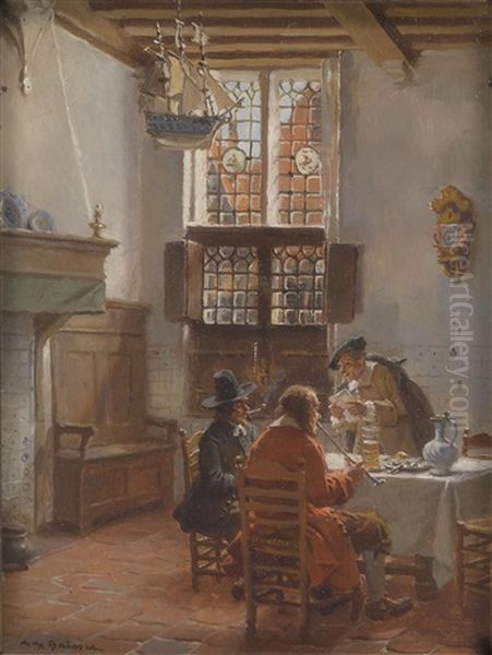 Die Zusammenkunft Oil Painting by Max Gaisser