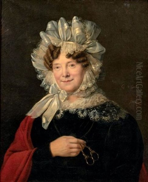 Portrait Presume D'elizabeth Brown Oil Painting by Gustav de Galard