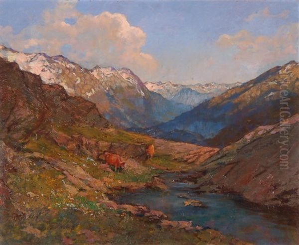 Vallata Del S. Bernardino Oil Painting by Gioacchino Galbusera