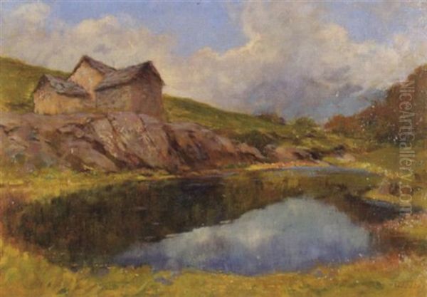 Moesolasee Oil Painting by Gioacchino Galbusera