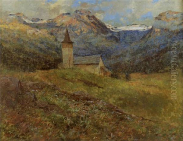 Kapelle Im Tessin Oil Painting by Gioacchino Galbusera