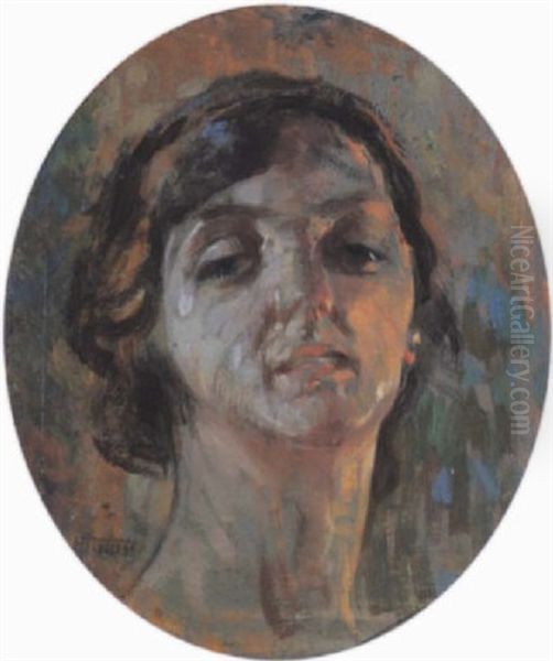 Testa Di Donna Oil Painting by Gioacchino Galbusera