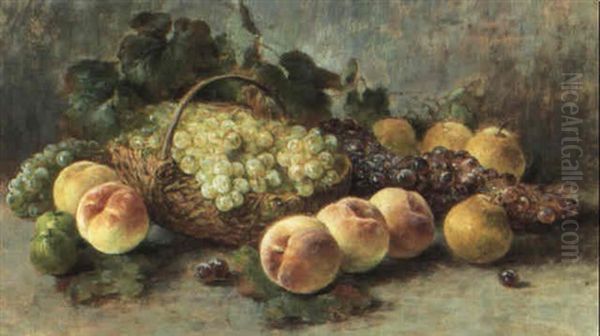 Fruechtestilleben Oil Painting by Gioacchino Galbusera