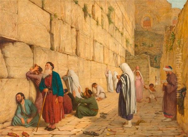 Die Klagemauer In Jerusalem Oil Painting by William Gale