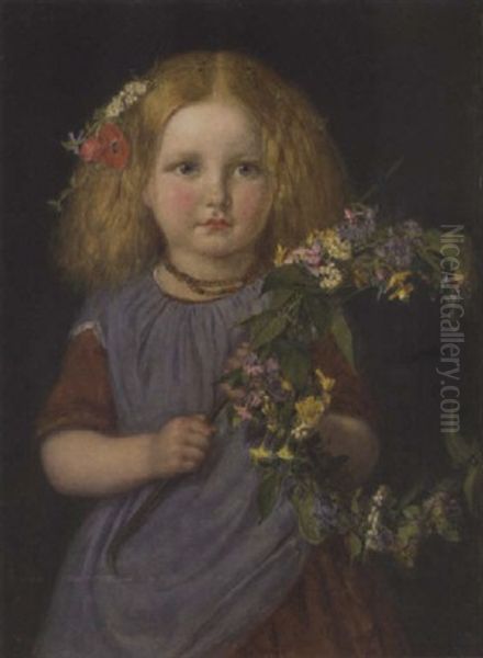 A Summer Garland Oil Painting by William Gale