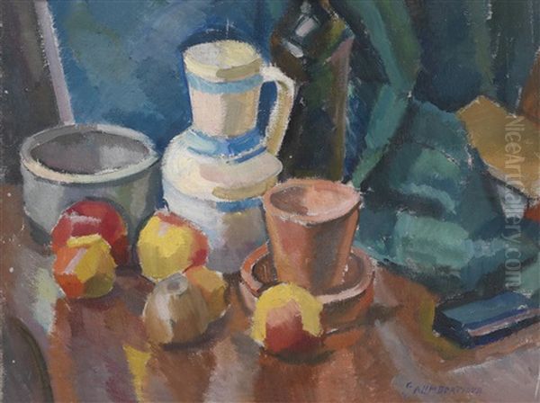 Stilleben Mit Fruchten Und Krug Oil Painting by Marie Galimberti-Provazkova