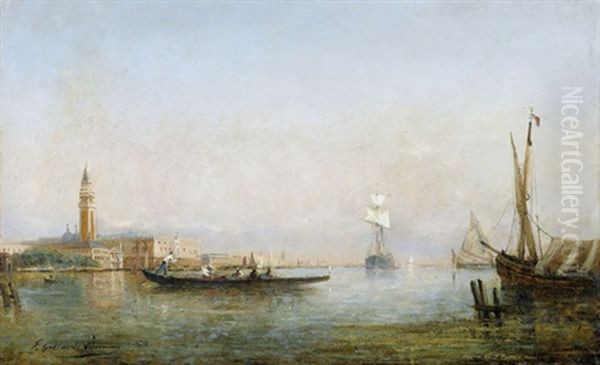 Bacino Di San Marco Mit Schiffen In Venedig Oil Painting by Paul Charles Emmanuel Gallard-Lepinay