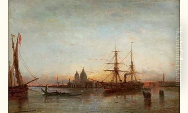 Vue De Venise Oil Painting by Paul Charles Emmanuel Gallard-Lepinay