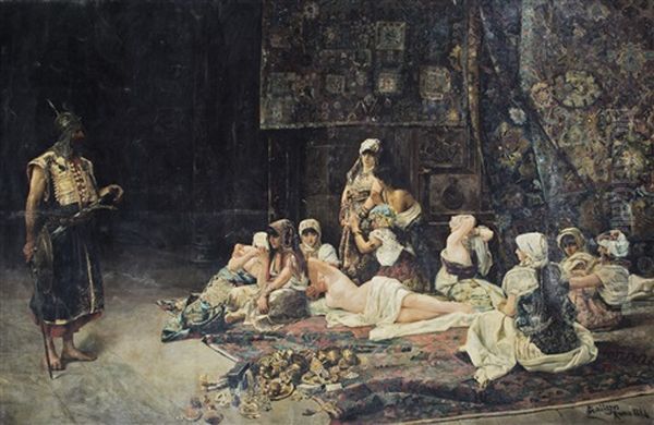 In The Harem Oil Painting by Jose Gallegos Y Arnosa