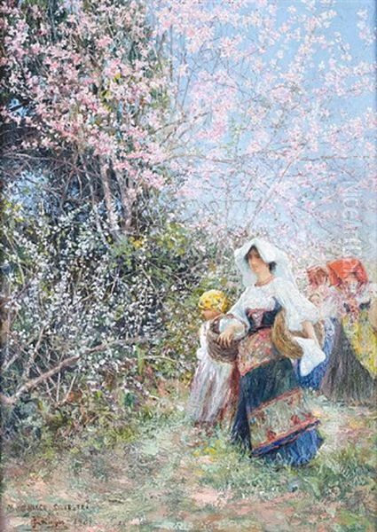 Primavera Oil Painting by Jose Gallegos Y Arnosa