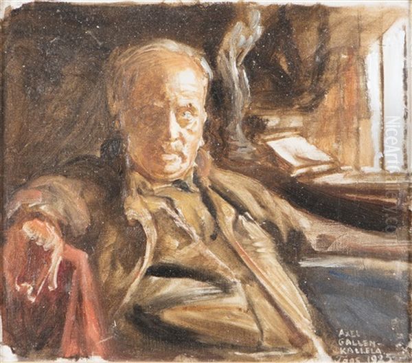 Mr. Manby Oil Painting by Akseli Valdemar Gallen-Kallela