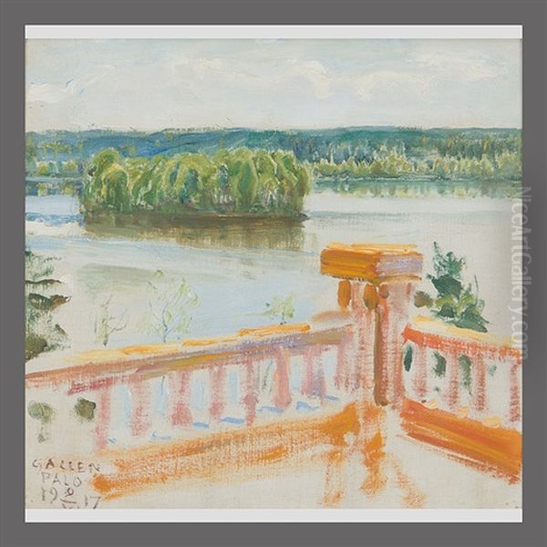 View From The Terrace Oil Painting by Akseli Valdemar Gallen-Kallela