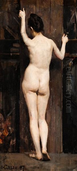 Nude Model Oil Painting by Akseli Valdemar Gallen-Kallela