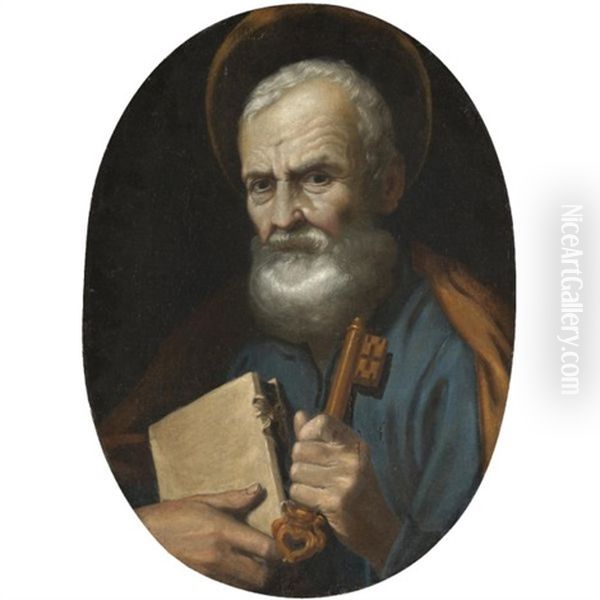 Saint Peter Oil Painting by Giacomo (Lo Spadarino) Galli