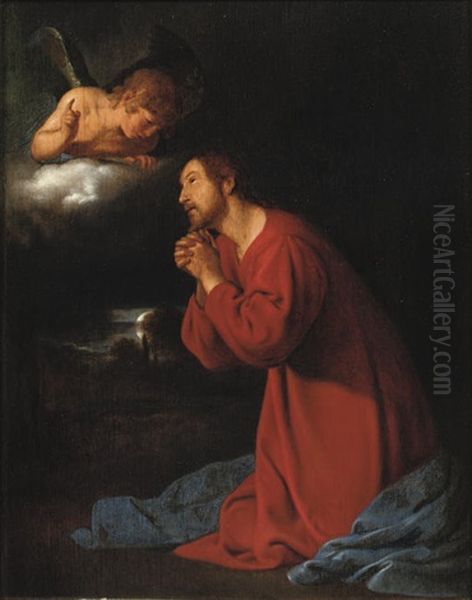 The Agony In The Garden Oil Painting by Giacomo (Lo Spadarino) Galli