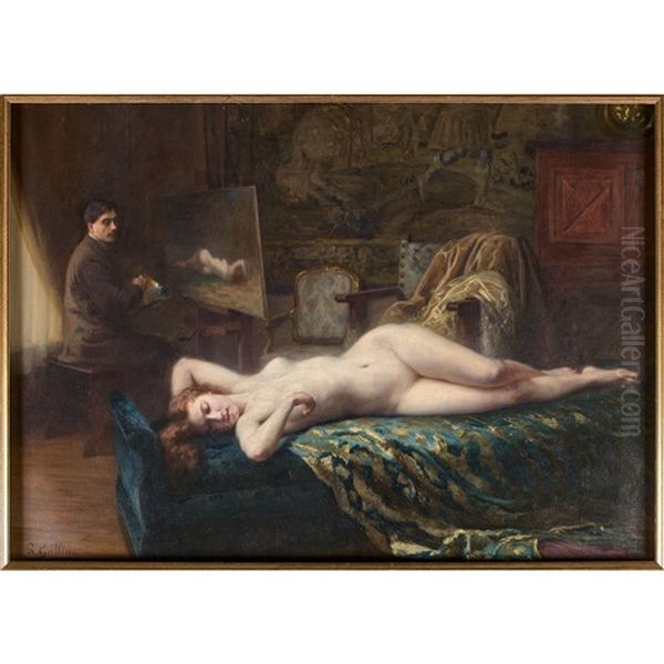 Le Modele Oil Painting by Louis Galliac