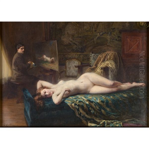 Le Modele Oil Painting by Louis Galliac