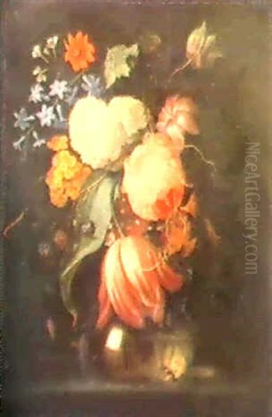 A Still Life Of Spring Flowers... Oil Painting by Pieter Gallis