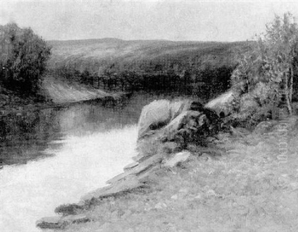 The River Banks Oil Painting by Henry Hammond Gallison